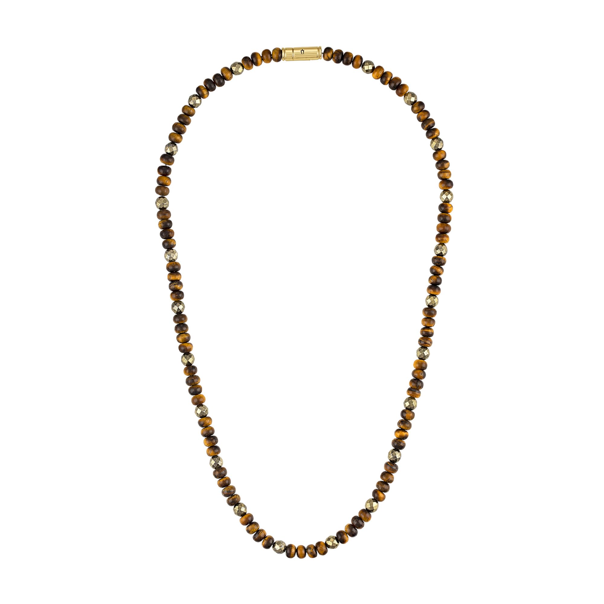 Photo 1 of Bulova Men's Jewelry Classic Semi-Precious Beaded Necklace, Cylinder Clasp, 22''