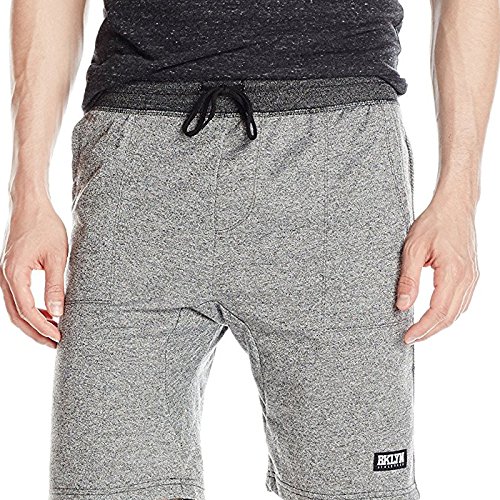 Brooklyn Athletics Men's Casual Lounge Drawstring Knit Shorts, Black