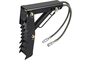 Mophorn 24 inch Hydraulic Backhoe Excavator Thumb Attachments Weld On 1/2in Teeth Thick Steel Plate Assembly 12MM Bolt-On Design with Hydraulic Cylinder