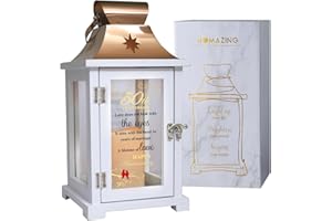 HOMAZING Best 50th Anniversary Wedding Gifts for Couple, Wife, Parents, Husband - 50th Wedding Anniversary Lantern, Golden 50 Years of Marriage Gifts for Couple, Wife, Her, Women