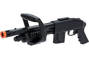 Evike Airsoft - Mossberg Licensed M590 Chainsaw Airsoft Shotgun by Cybergun (Color: Black)
