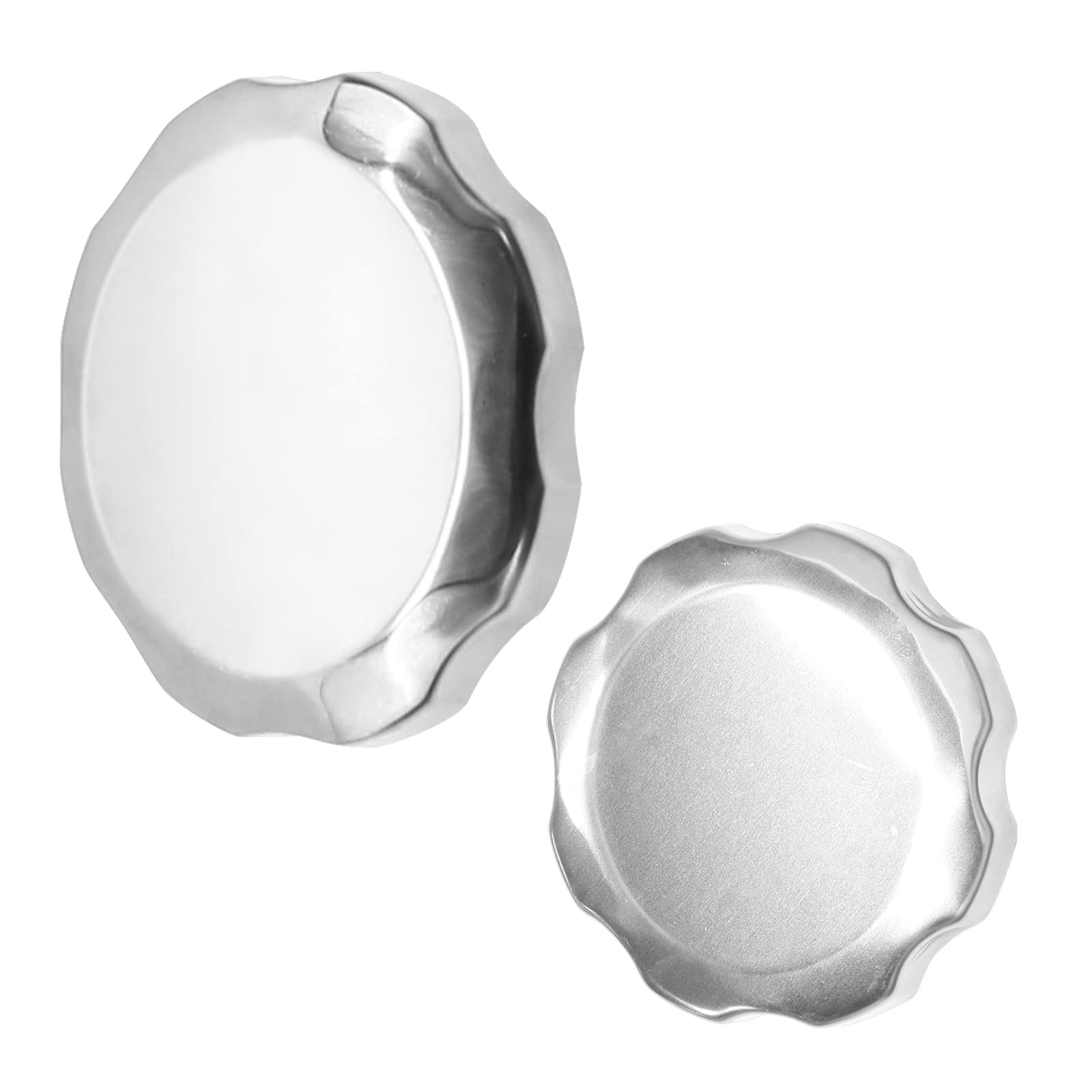 Photo 1 of LDEXIN 2 Pack Chrome Gas Fuel Cap Set Gas Tank Cap Tank Cover, 72mm & 92mm Diameter