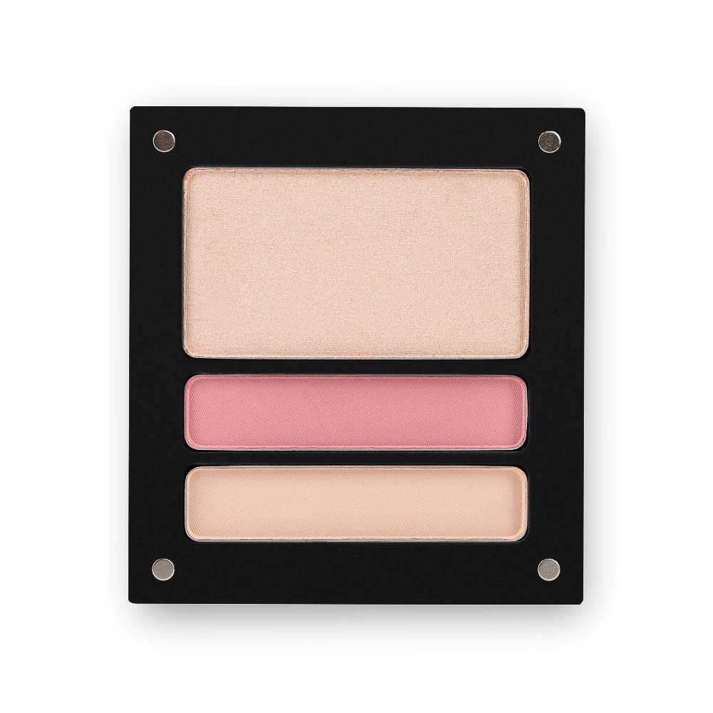 Jolly Dim by Inglot Eyes & Glow Natural Set - 1 Highlighter & 2 Eyeshadows Matte. Face and Eye Makeup Palette