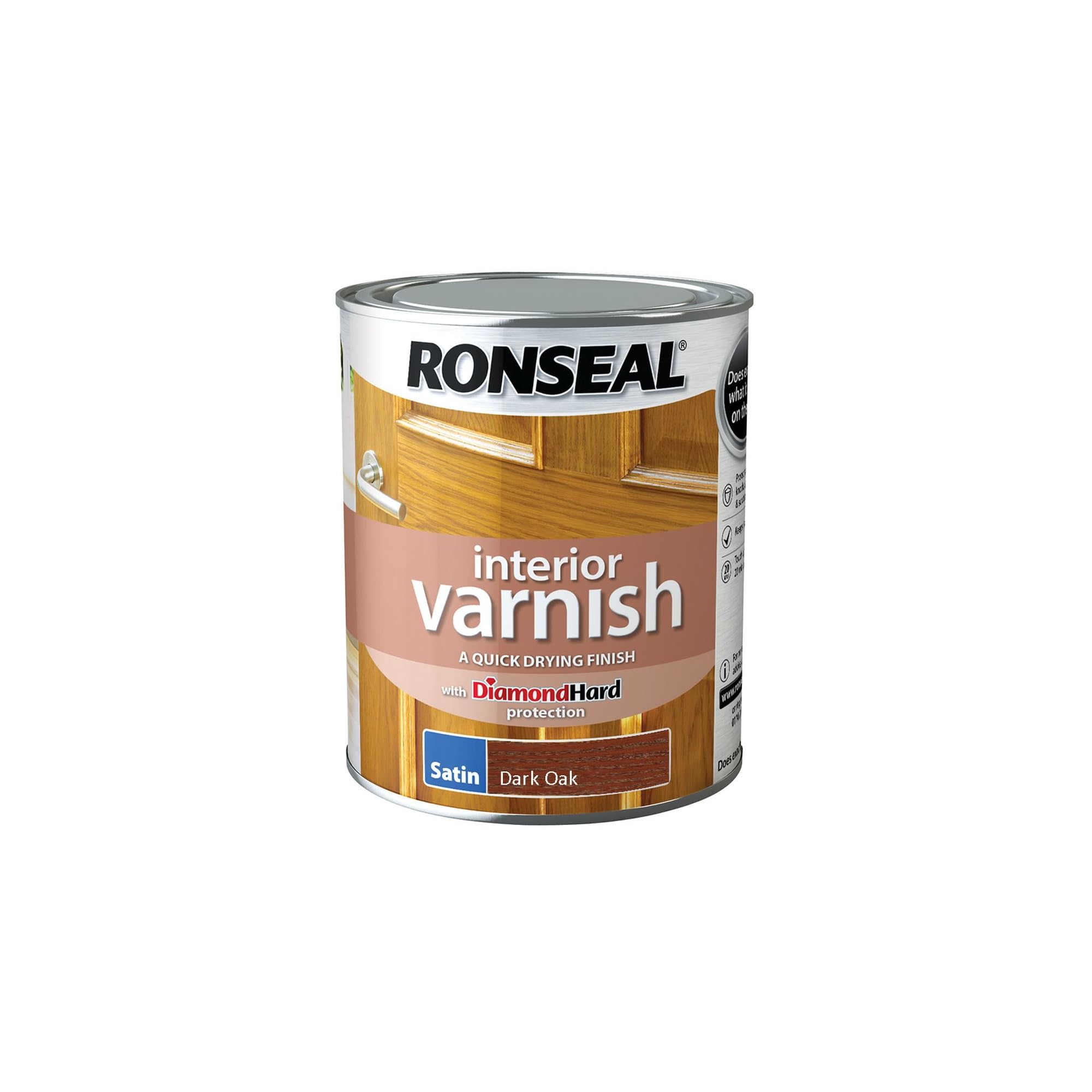 Ronseal Interior Varnish Dark Oak Satin 750ml