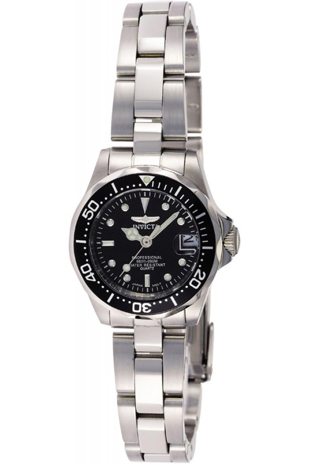 Invicta Pro Diver 8939 Women's Watch - Waterproof - Analogue - Quartz Movement - stainless steel with black dial - 24mm — image 1