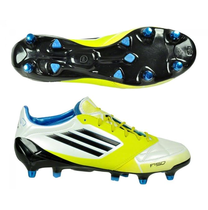 adidas F50 Adizero XTRX SG Leather V21450 Fußballschuhe Stollen Herren Weiß Running White / Black1 / LabLime