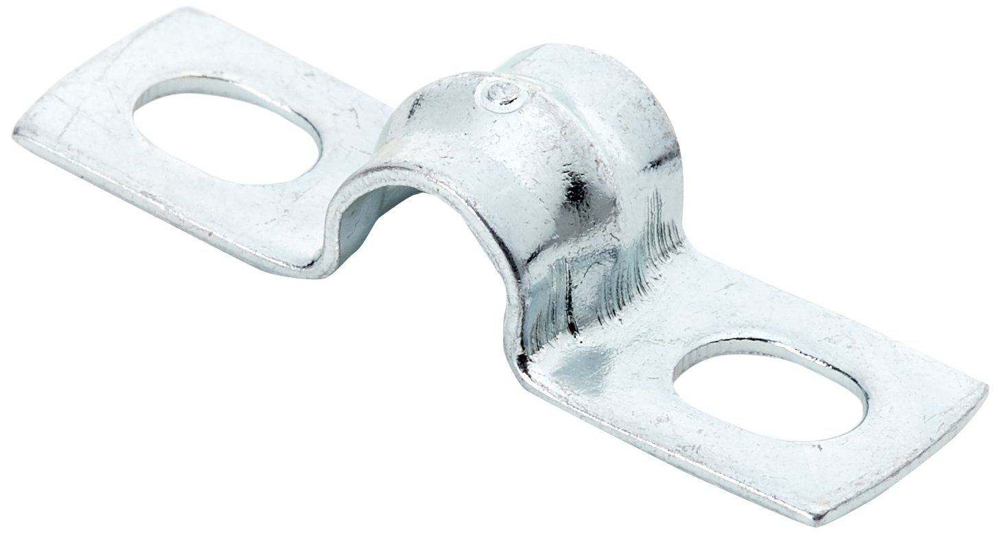 fischer | BSMD-8mm Metal Double Leg Brackets for Water Pipes, Hose or Coaxial Cable for Wall Mounted (Pack of 50)