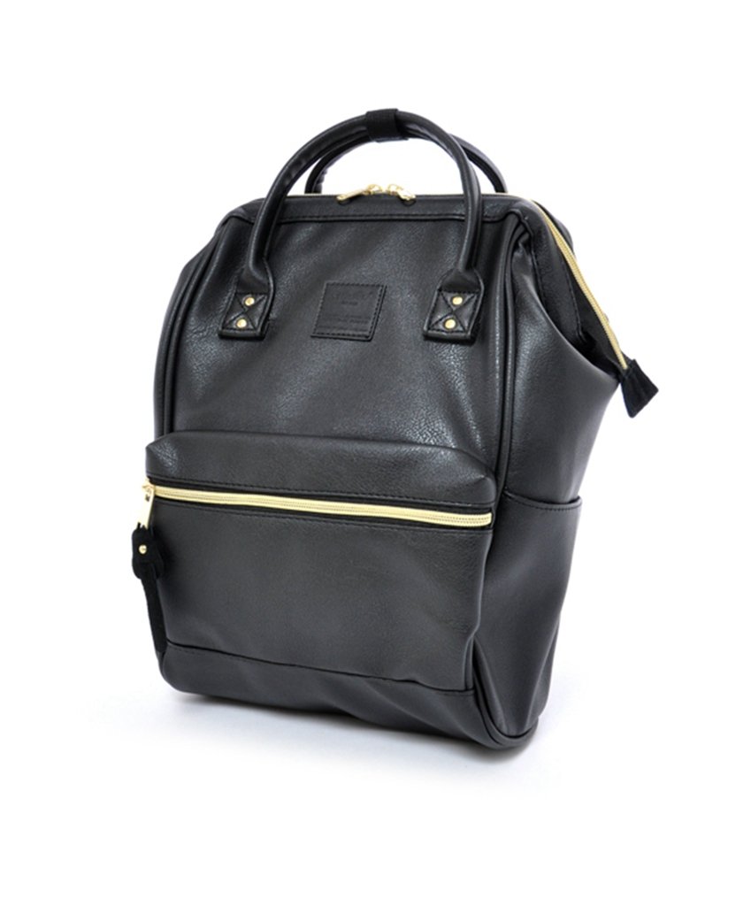 Anello Mini PU Cuero Sintético De forma cuadrada Mochila Negro