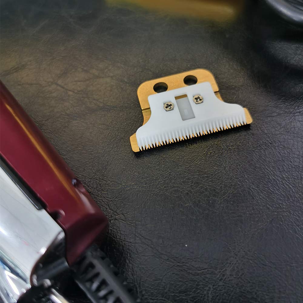 Adjustable 2 hole Double Wide Trimmer Replacement Blade #2215 Compliable with Wahl Detailer Corded, Wahl Detailer Cordless. 5 star Series Detailer 8081 (Ceramic + Gold Blade): Beauty