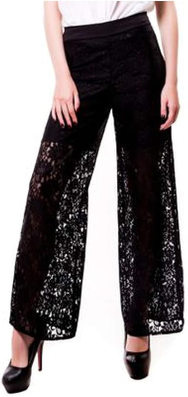 black high waisted loose pants