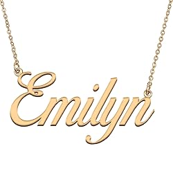 HUAN XUN Customized Custom Simple Any Name Necklace