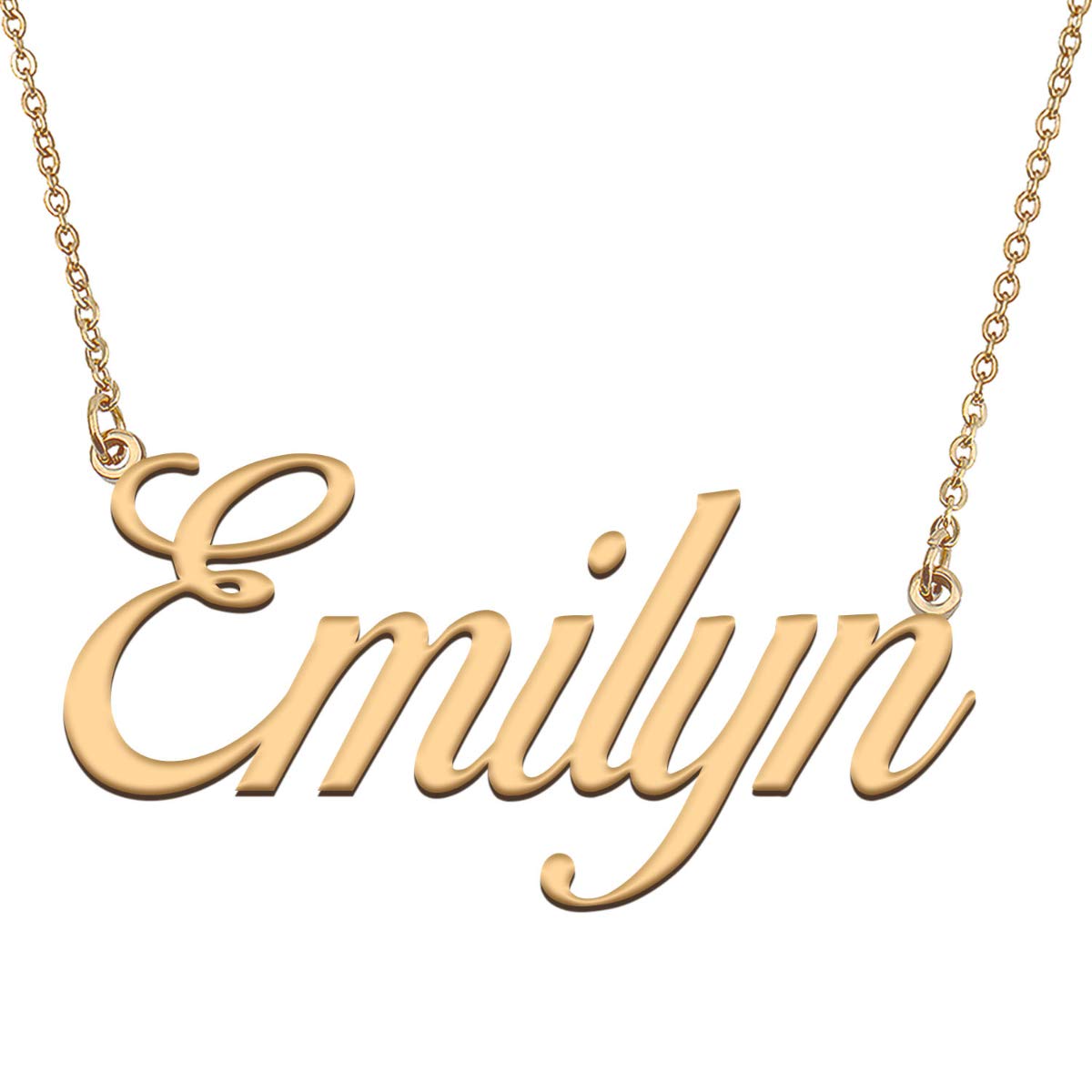 HUAN XUN Customized Custom Simple Any Name Necklace