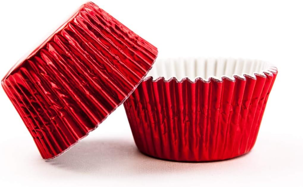 Red Foil Paper Metallic Cupcake Cases/Muffin Liners Pack Red Foil Paper Metallic Cupcake Cases/Muffin Liners Pack