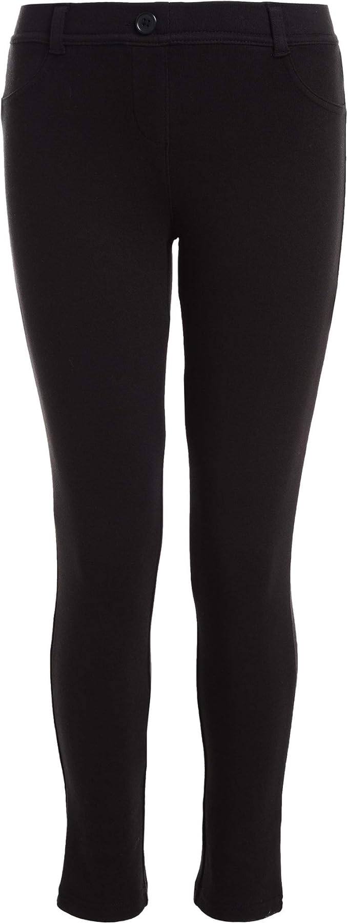 CHAPS Girls' School Uniform Stretch Interlock Jegging, Black, 6 Amazon