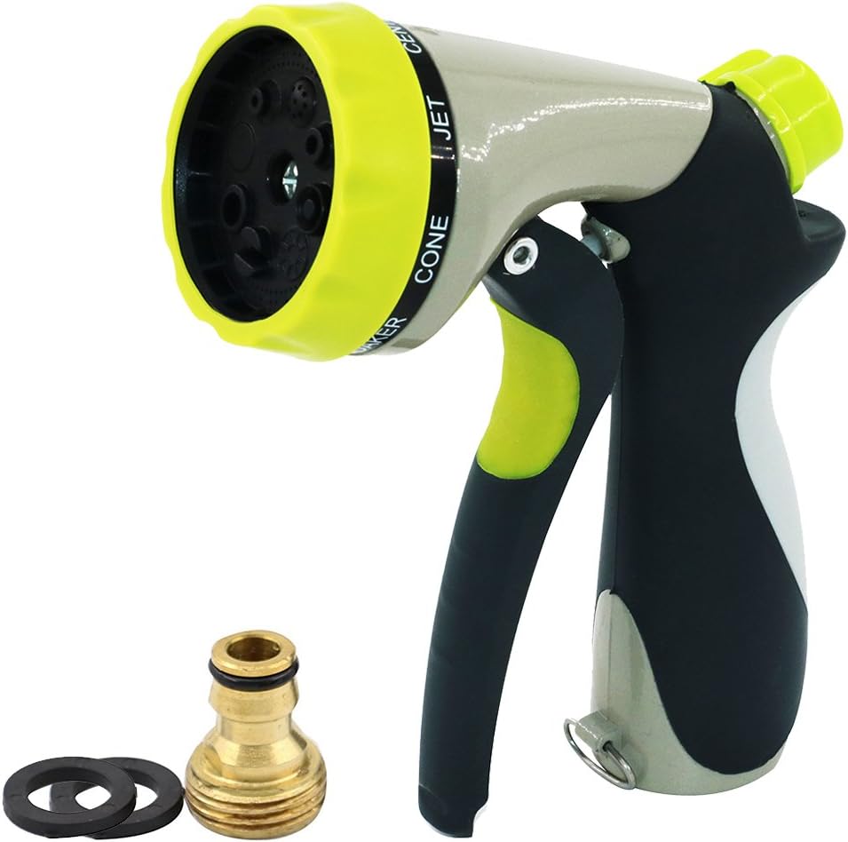 GESURA Garden Hose Nozzle Sprayer - 8 Patterns Hand Spray for Car or Garden