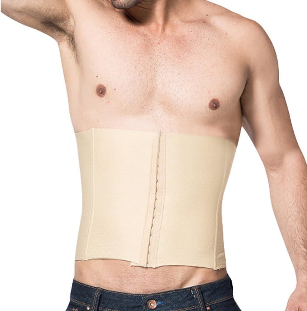 Butterme Men's Women's Adjustable Waist Belly Slimming Belt Body Shaper Steel Boned Tummy Control Trainer Waist Cincher (Color Nude, Size XXXL for waist 36.6''-41.9'')