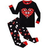 Little bety Toddler Boys Cotton Pajamas Kids Long Sleeve Sleepwear Holiday Pajamas Sets