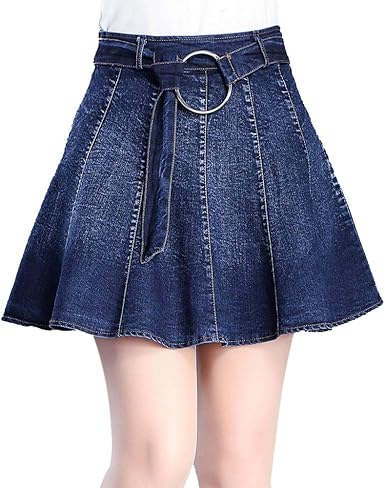 flare jean skirt