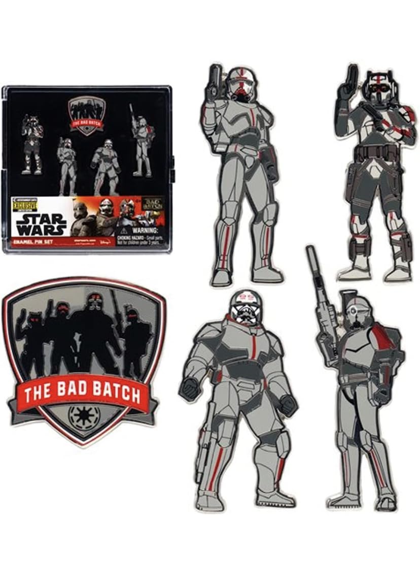 Star Wars: The Bad Batch Enamel Pin 5-Pack - Entertainment Earth Exclusive, Gray