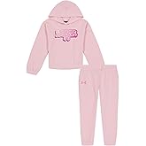 Under Armour girls 2-piece Fleece Sweatshirt and Sweatpants Set, Soft & Comfortable