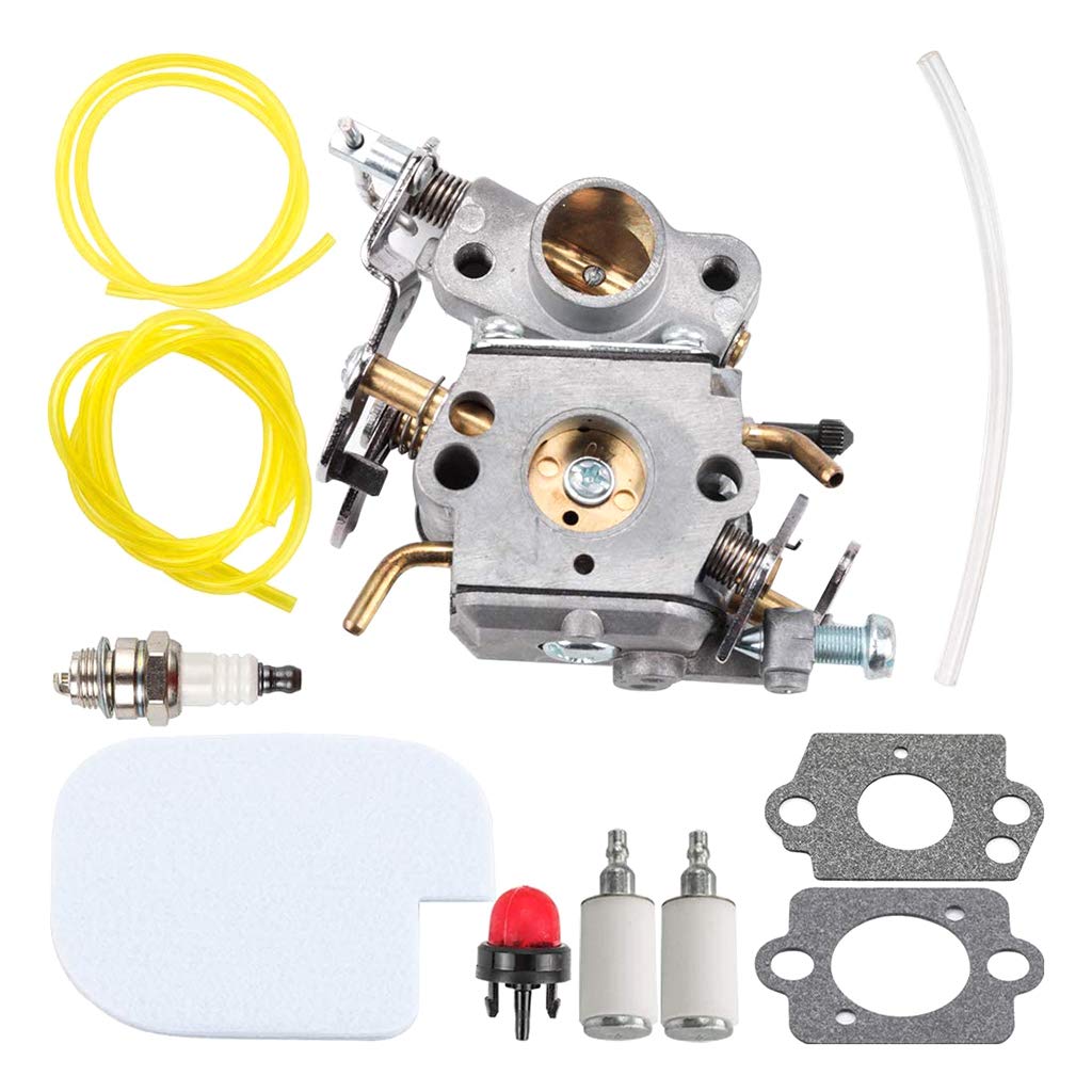 Buwei 545070601 C1M-W26C Carburetor for Poulan P3314 P3816 P3416 P4018 Chainsaw Parts Zama C1M-W26 Carb Air Filter Adjustment