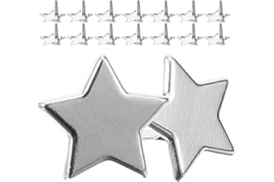 DIYEAH 100pcs Five-Pointed Star Spikes Brad Fasteners Brads for Paper Crafts Small Brads for Handcraft Decorative Brads Crafts Making Mini Brads Scrapbooking Paper Fasteners DIY Brads