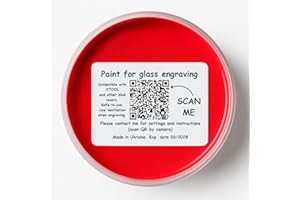 uVeans Laser Marking Paint for Glass Etching - 185 grams Permanent Engraving Spray Paint for any type of Glass(only) - Compatible only with Diode Lasers
