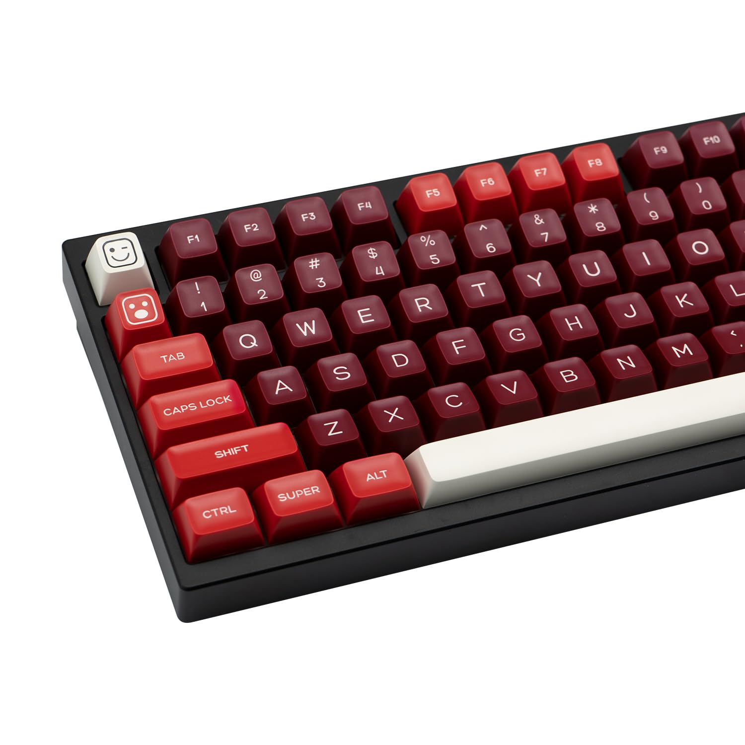 Photo 1 of GEKUCAP Custom PBT Keycaps, Double Shot Red Key caps 160 Keys, Minimalist Red Keycaps SA Profile for Gateron Cherry MX Swithes Mechanical Gaming Keyboards