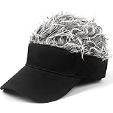 YeeHeen Mens Visor Cap Wig Spiked Adjustable Baseball Cap Sun Hats with Fake Hair