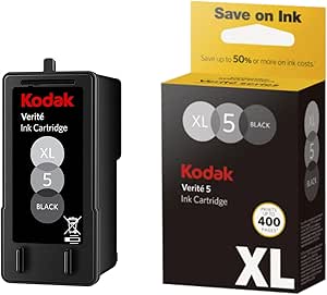 Kodak Verite 5 Replacement Inks (ALK1UA) XL Black Ink Jet Cartridge compatible to V50, V55, V55W Eco, V55 Plus, V60 Eco, V640 Eco, V64 Series, V65 Eco, V65 Plus