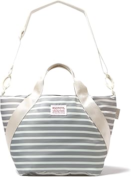 Amazon ルートート Rootote ラウンド小物 ラウンドトートバッグ デリ Scボンディングa 310 グレー ホワイト Rootote ルートート ラウンド用品