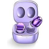 ELOVEN Wireless Earbuds Deep Bass Stereo Sound Bluetooth Earbuds 120H True Wireless Headphones with Ear Caps (S/M/L) for Samsung S24/S23/S22/S21 Ultra Z Flip 5/4/3/Fold 5/4 A53 iPhone 17/16/15 Purple
