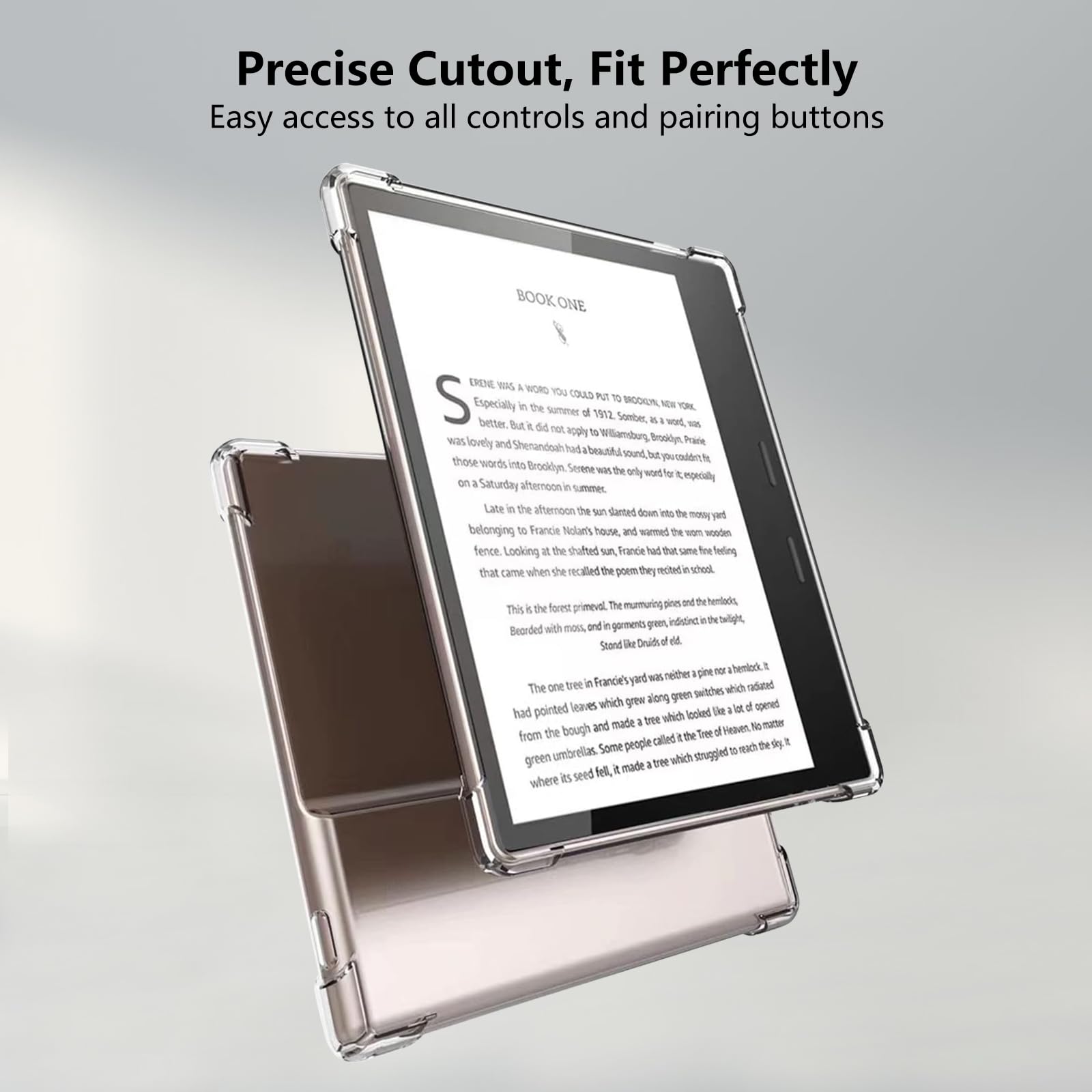Clear Case with Tempered Glass Screen Protector - Kindle Oasis (7
