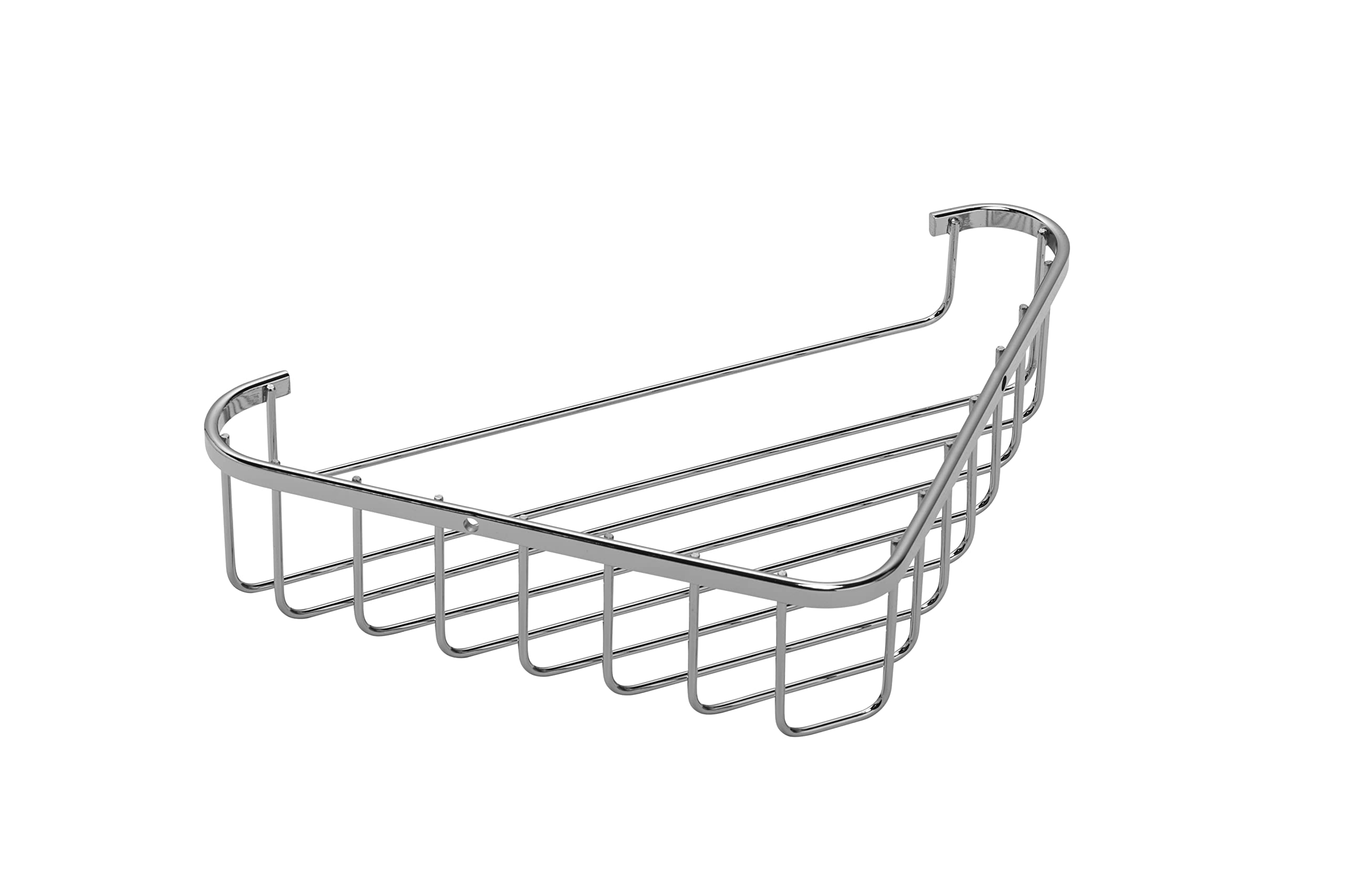 Croydex Stainless Steel Corner Shower Caddy - Corner Shower Shelf with Durable Chrome Plated Finish, Easy to Install Shower Basket, Rust Resistant, All Fixings Included