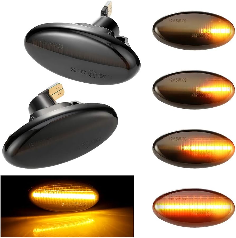 PSOIHGTFS Dynamic Side Marker Turn Signal Light Flowing Water Lamp Sequential Blinker Light for MAZDA 3 for MAZDA 2 5 MPV