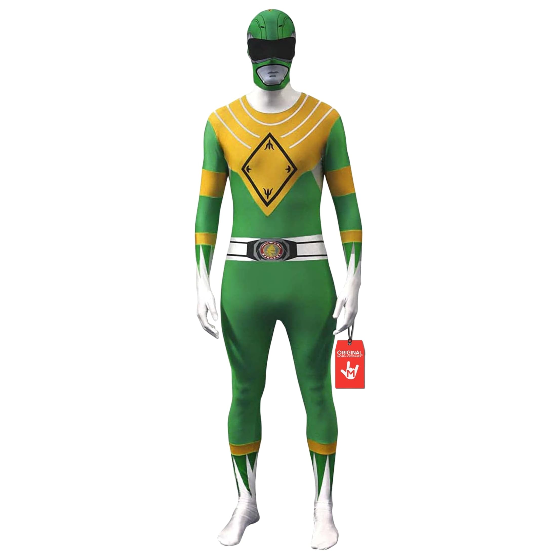 Morphsuits Green Power Ranger Costume Adult, Power Rangers Costume Adult Men, Fancy Dress For Adults, XX-Large