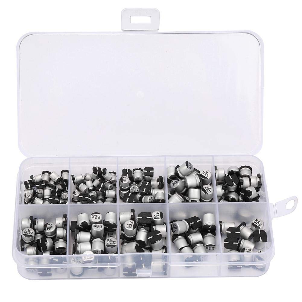 200Pcs Electrolytic Capacitors Integrated Circuits Capacitor Set 1-470uF 16-50V