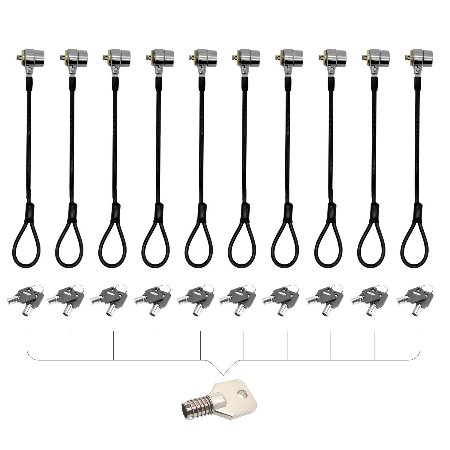 LORADAR 10Pack Laptop Security Cable Lock Anti