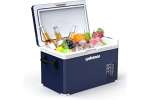 Upstreman C3 12 volt Refrigerator, 30L(32 Quart) Portable Car Refrigerator, Electric Cooler and Freezer with Dual Temperature Display, -4℉-68℉, Fridge for camping, RV and Home