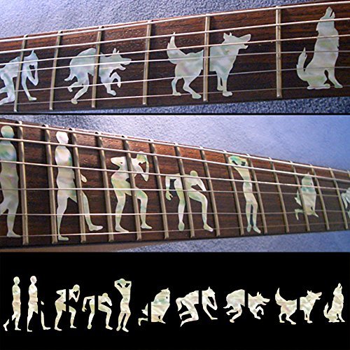 Fretboard Markers Inlay Sticker Decals for Guitar- Werewolf