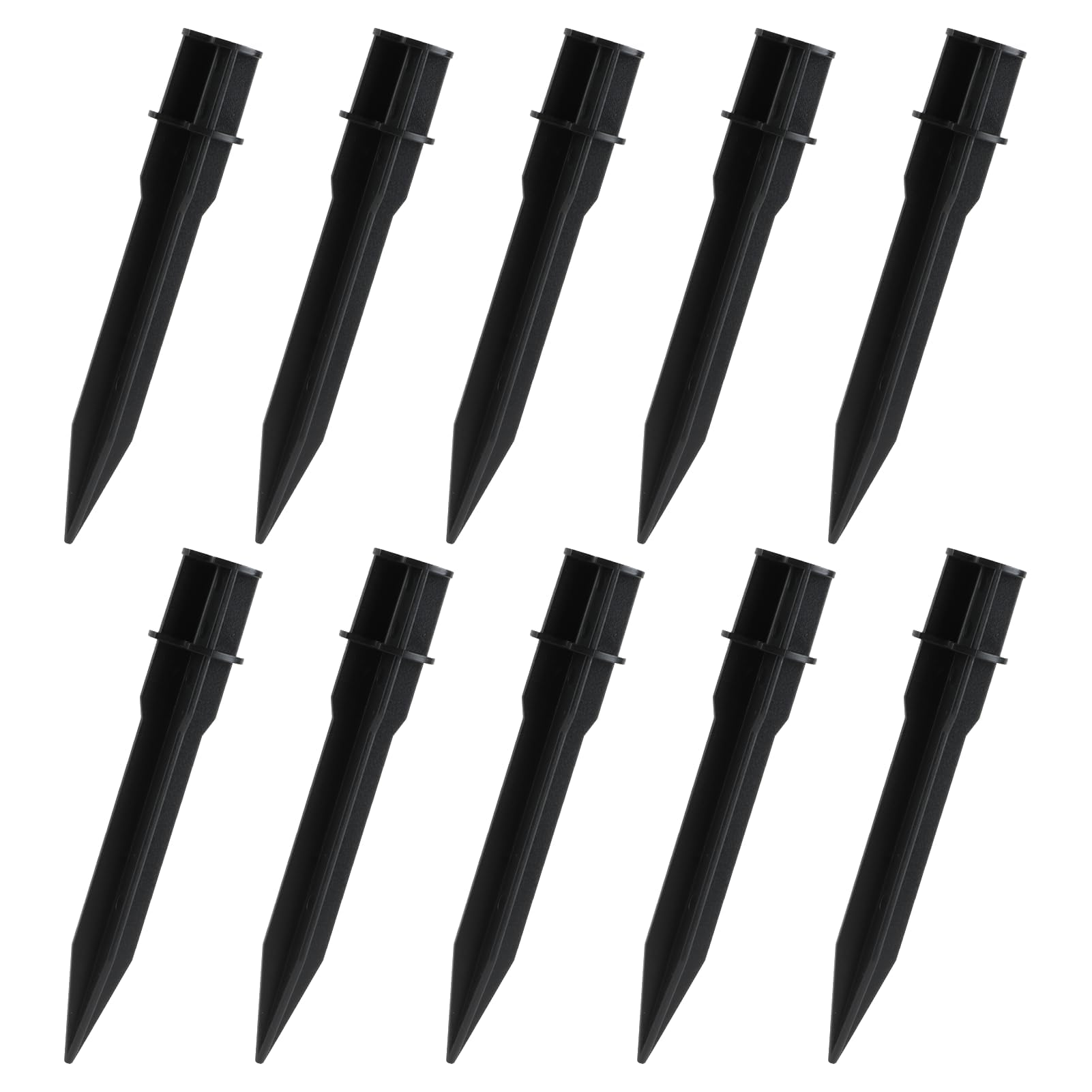 Photo 1 of OMASUNB 10PC Solar Light Stakes Replacement Set, 0.83" x 5.31" ABS Plastic Ground Spikes, Compatible with Outdoor Solar Pathway Lights, Landscape Lighting Accessories (Inside Diameter 0.83 Inches)