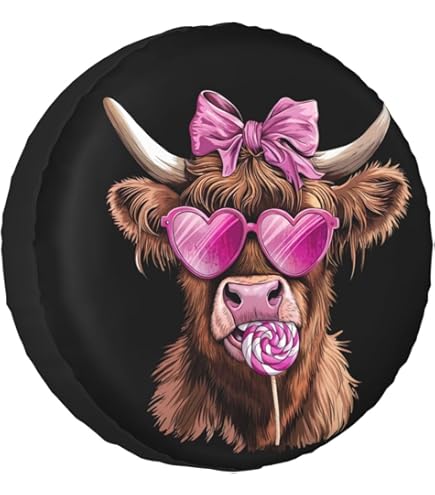 Go Outside Funny Bear Spare Tire Cover – Wheel Protector For Truck, SUV, Trailer, 17 Inch