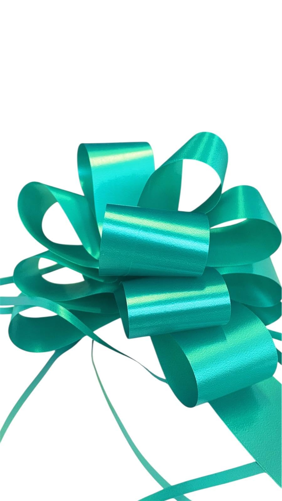 Pack of 30 Shiny Ribbon Ribbons, Width 31 mm, Metallic Blue, Christmas Gifts