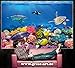 GREAT ART Children’s Room Poster – Aquarium – Mural Decoration Underwater World Sea Dweller Ocean Fishes Dolphin Turtle Coral Reef Wallposter Photoposter Wall Decor (55 x 39.4 Inch / 140 x 100 cm)