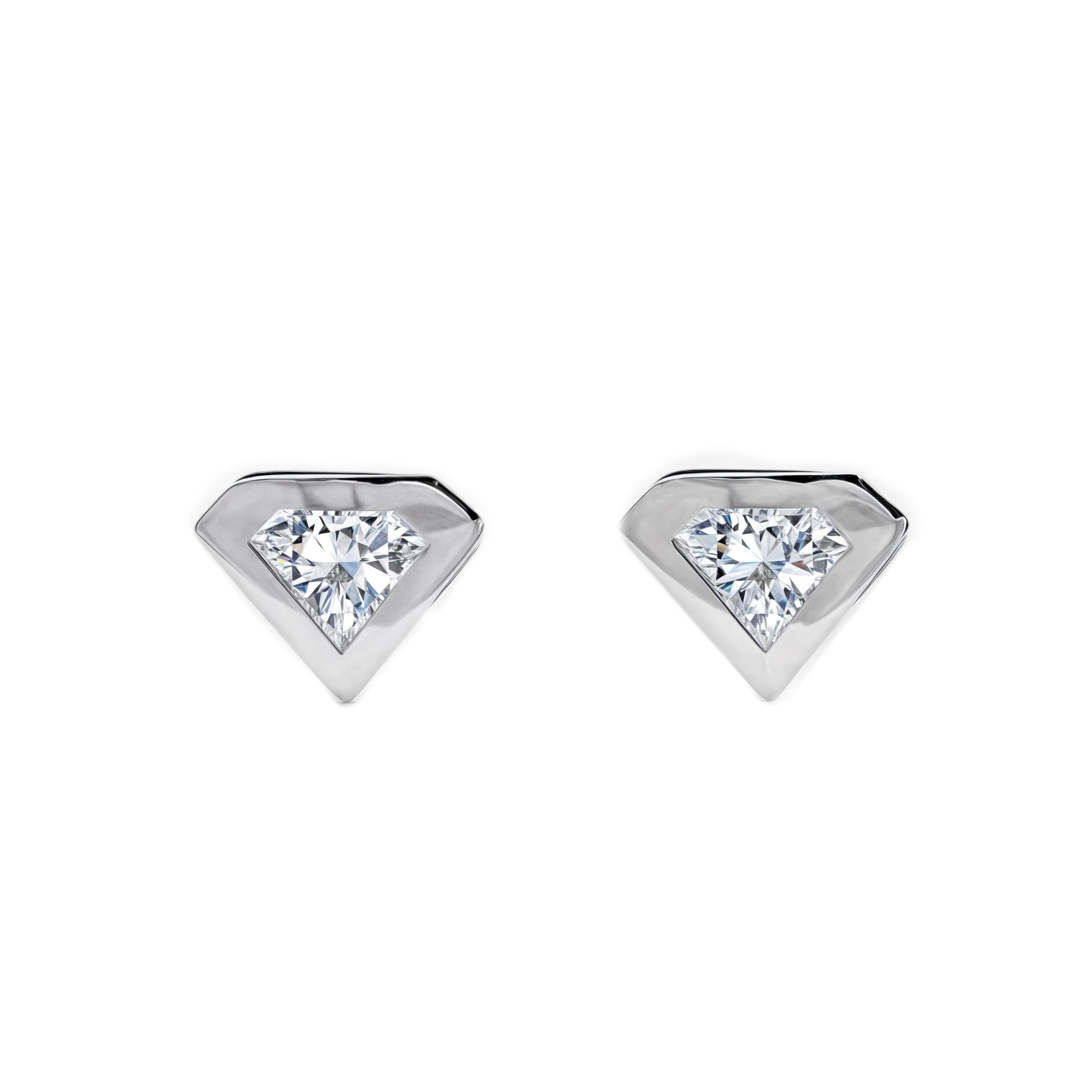 9ct White Gold Children's Diamond Earrings