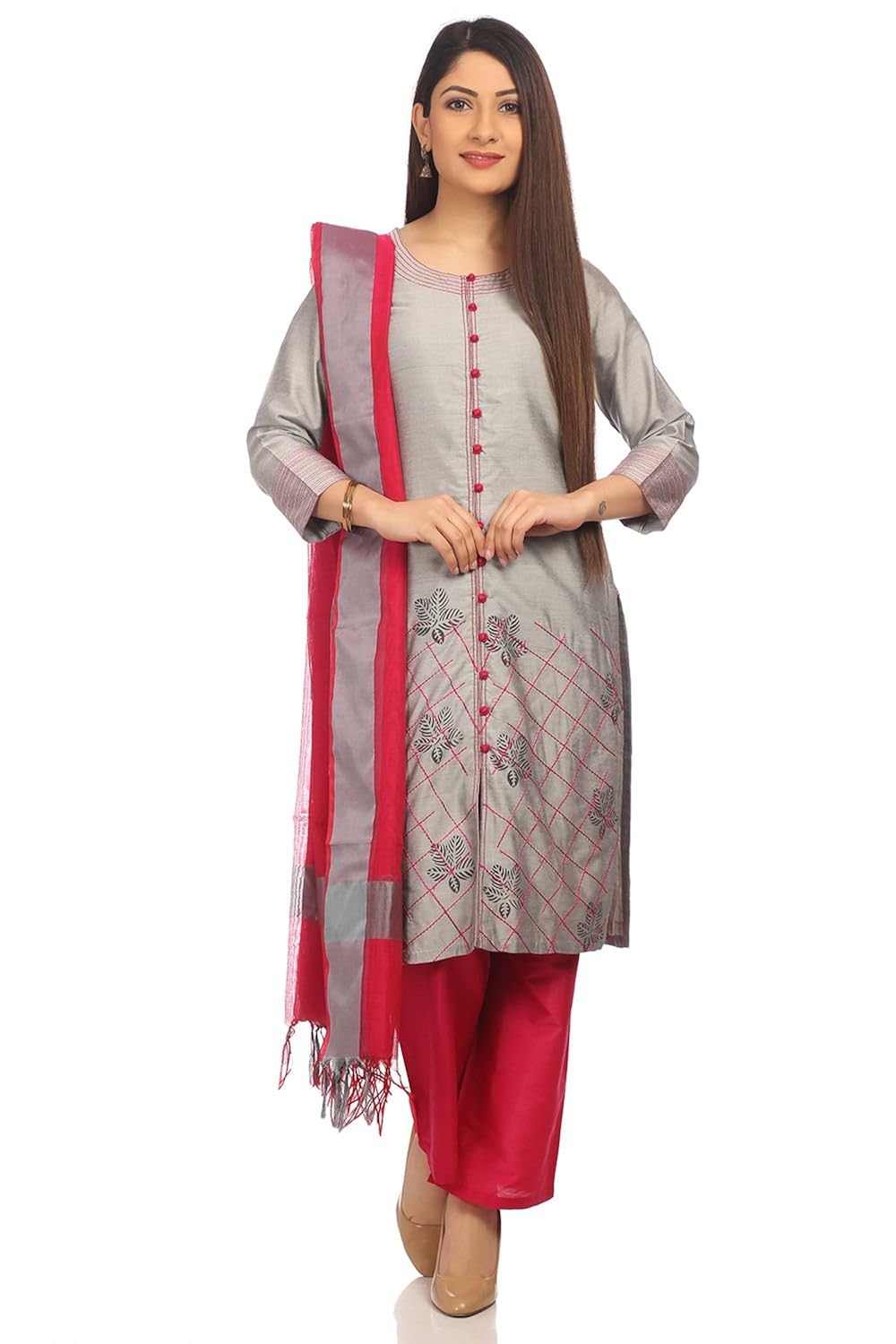 biba women's straight salwar suit