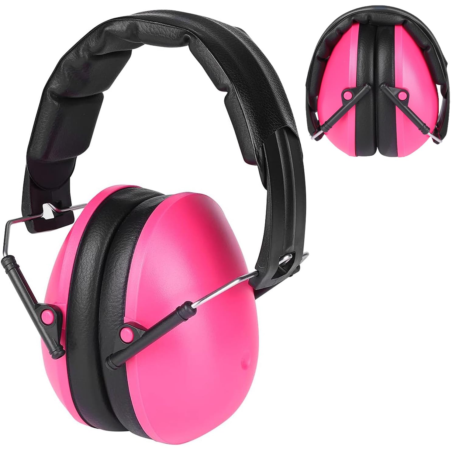 ITODA Shooting Earmuffs Noise Reduction Hearing Protection and Noise Cancelling Reduction Ear Defenders Foldable Hearing Protection Ear Muffs Headset for Working Shooting Hun0ting Mowing Light Pink