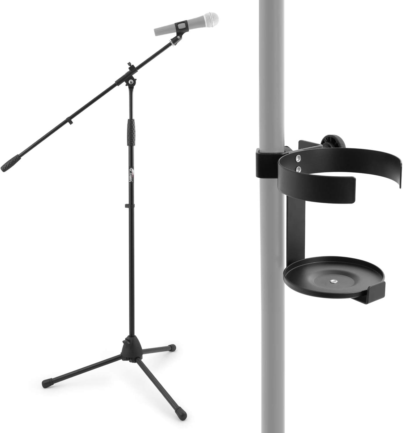Tiger Boom Microphone Stand with Drinks Cup Holder