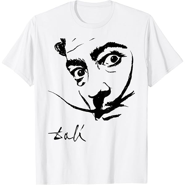 Amazon.com: Art-O-Rama Shop Dalí's Portrait Sketch Artwork T-Shirt