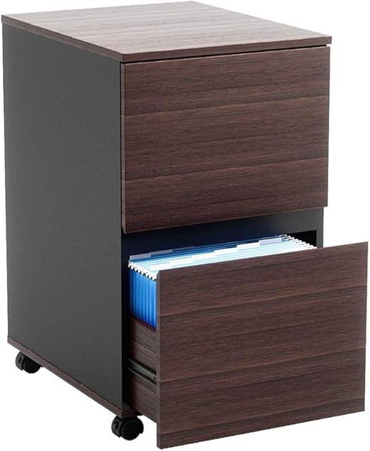Bestier 2 Drawer File Cabinet With Wheels Office Drawer Under Desk Wood Storage Cabinet Drawer Desk Drawer Filing Cabinet P2 Wood With 20 File Holders For Free Amazon Ca Home Kitchen